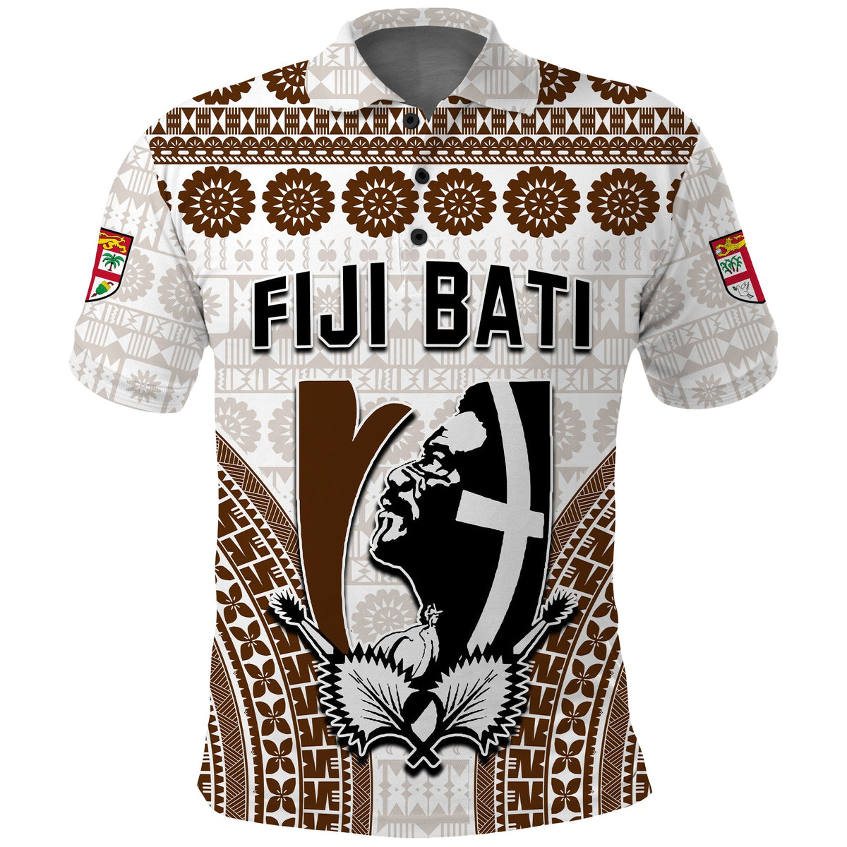 Custom Text and Number Fiji Rugby Bati Polo Shirt Proud Tapa Pattern LT13 - Wonder Print Shop