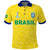 (Custom Text and Number) Brazil Football Polo Shirt World Cup Champions Soccer 2022 Selecao Brasil Campeao LT13 - Wonder Print Shop