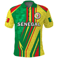 Senegal Football Polo Shirt Allez Les Lions Sporty Style - Wonder Print Shop