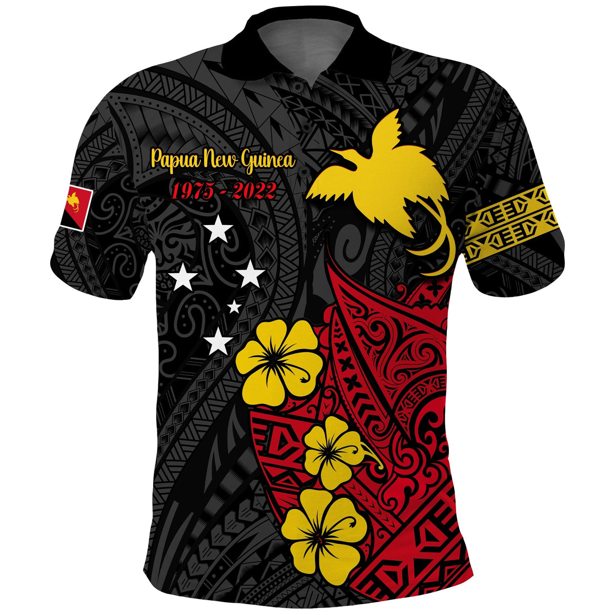 Papua New Guinea Anniversary Polo Shirt 47th Independence Day Since 1975 LT13 - Wonder Print Shop