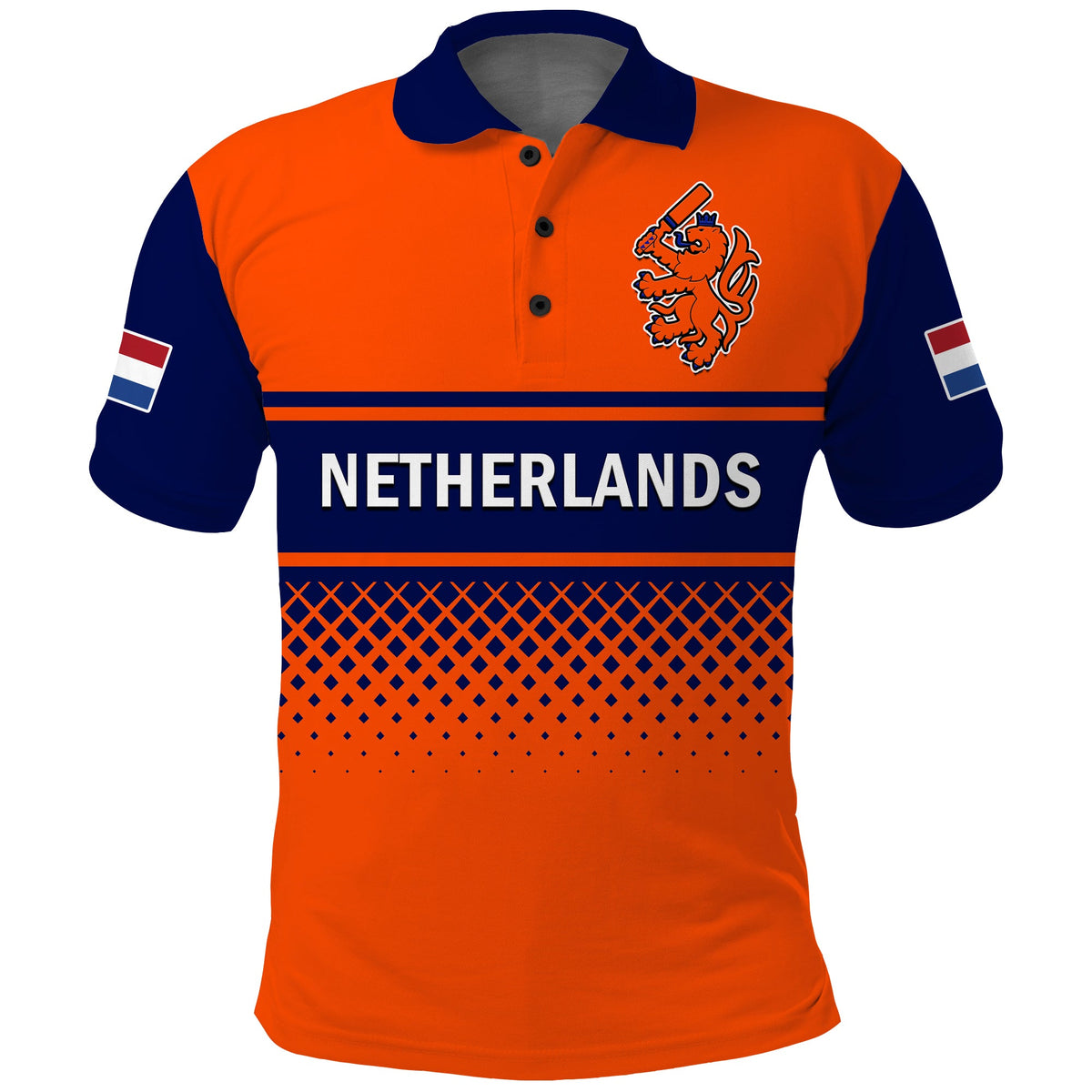 Netherlands Cricket Polo Shirt ODI Simple Orange Style - Wonder Print Shop