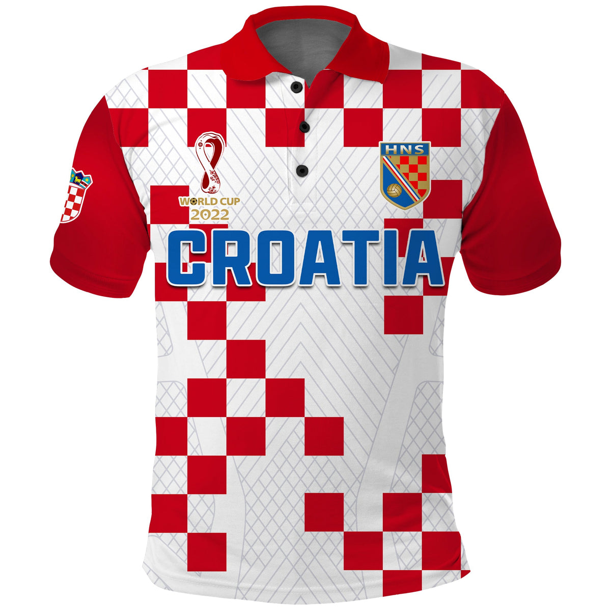 (Custom Text and Number) Croatia Football Polo Shirt Vatreni Hrvatska Champions 2022 World Cup LT13 - Wonder Print Shop