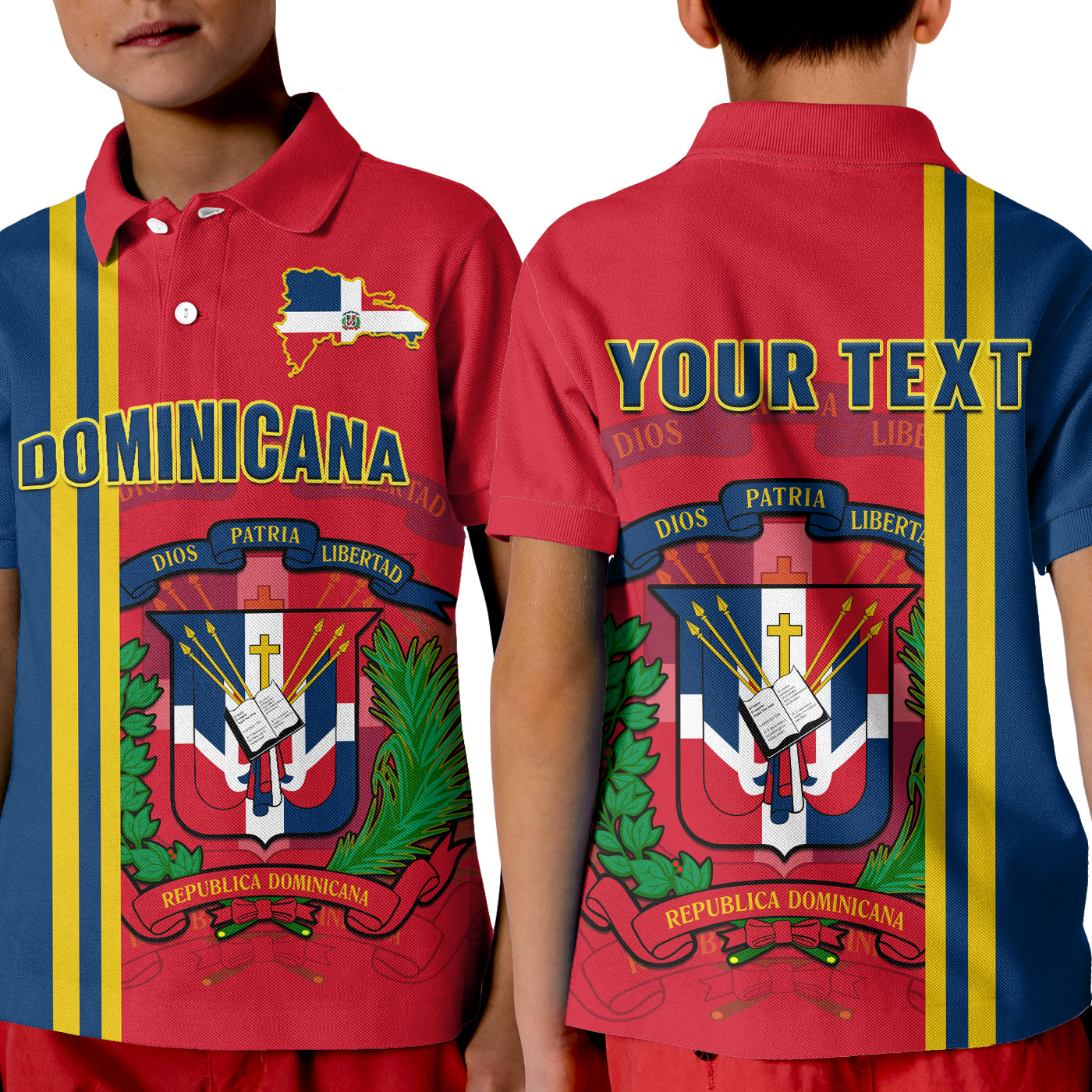 custom-personalised-dominican-republic-polo-shirt-kid-happy-179-years-of-independence