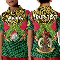 Custom Vanuatu Rugby Polo Shirt Coat Of Arms Polynesian Pattern - Wonder Print Shop