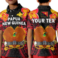 Custom Papua New Guinea Polo Shirt KID PNG Bird Of Paradise Polynesian Pattern - Wonder Print Shop