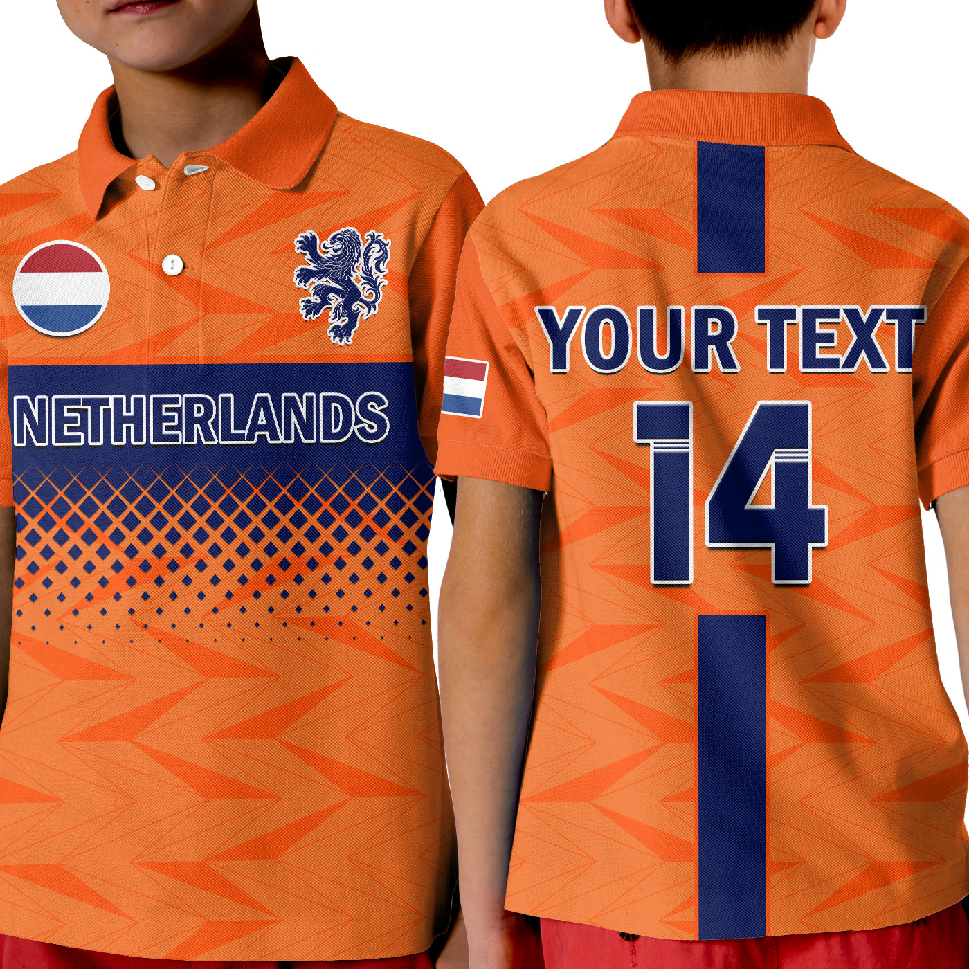custom-text-and-number-netherlands-football-polo-shirt-kid-holland-world-cup-2022