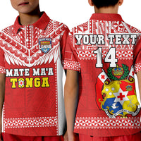 Custom Text And Number Tonga Rugby Polo Shirt Mate Maa Tonga Pacific Ngatu White - Wonder Print Shop