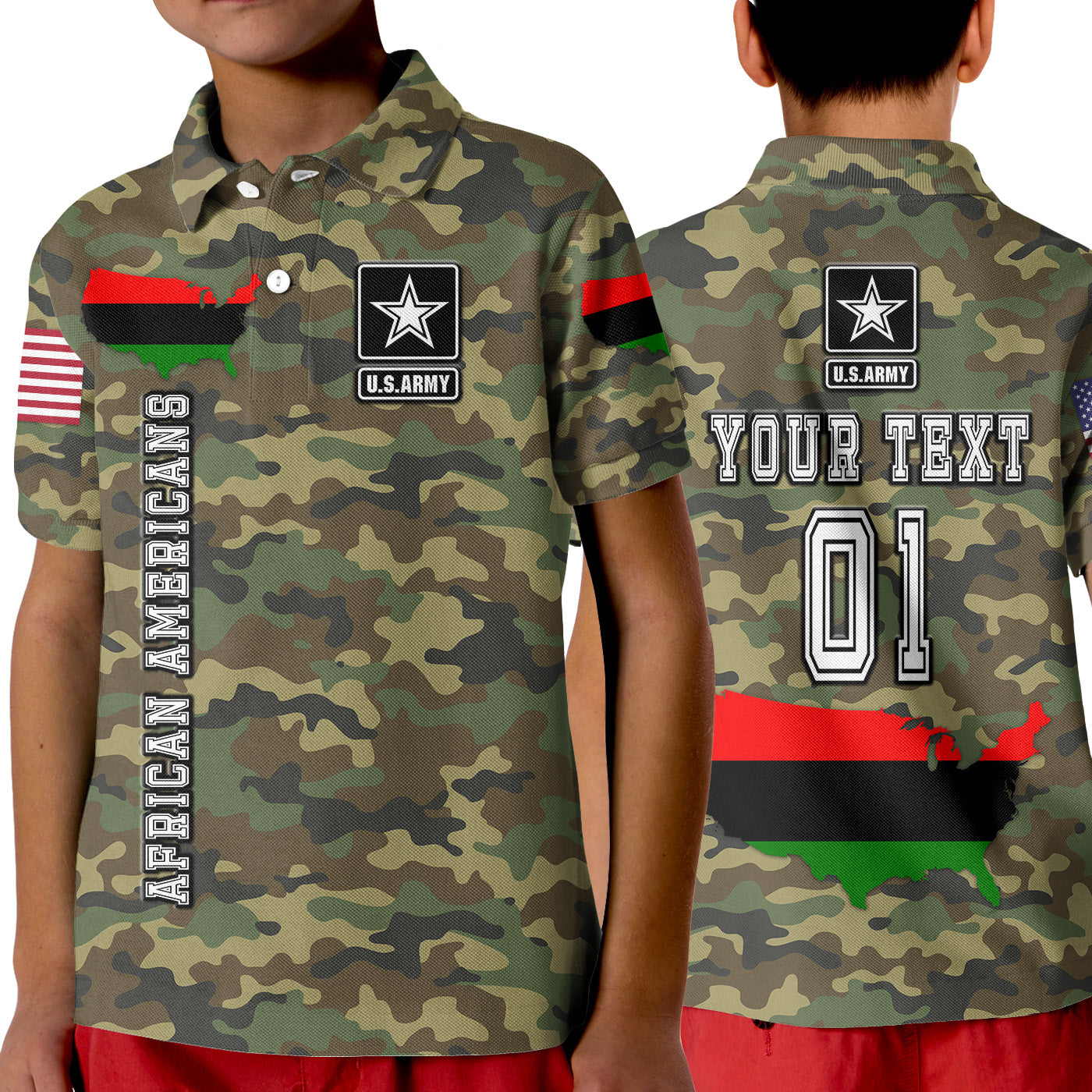custom-personalised-military-of-african-americans-polo-shirt-kid-flag-simple-style
