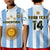 (Custom Text And Number) Argentina Football Polo Shirt World Cup La Albiceleste 3rd Champions Proud - Wonder Print Shop