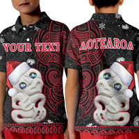 Custom New Zealand Polo Shirt Christmas Hei Tiki Red Pohutukawa Meri Kirihimete - Wonder Print Shop