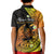 Custom Mauis Fish Hook Polo Shirt KID Polynesian Gold Gradient Version - Wonder Print Shop