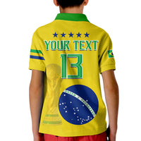 (Custom Text and Number) Brazil Football Polo Shirt Go Champions Selecao Campeao LT13 - Wonder Print Shop