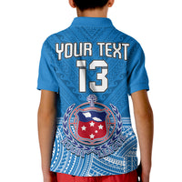(Custom Text and Number) Toa Samoa Rugby Polo Shirt KID Samoan Pattern Be Unique LT13 - Wonder Print Shop