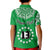 (Custom Text and Number) Rarotonga Cook Islands Polo Shirt KID Turtle and Map Style Green LT13 - Wonder Print Shop