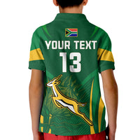 (Custom Text and Number) South Africa Rugby Polo Shirt Springboks Champion LT13 - Wonder Print Shop