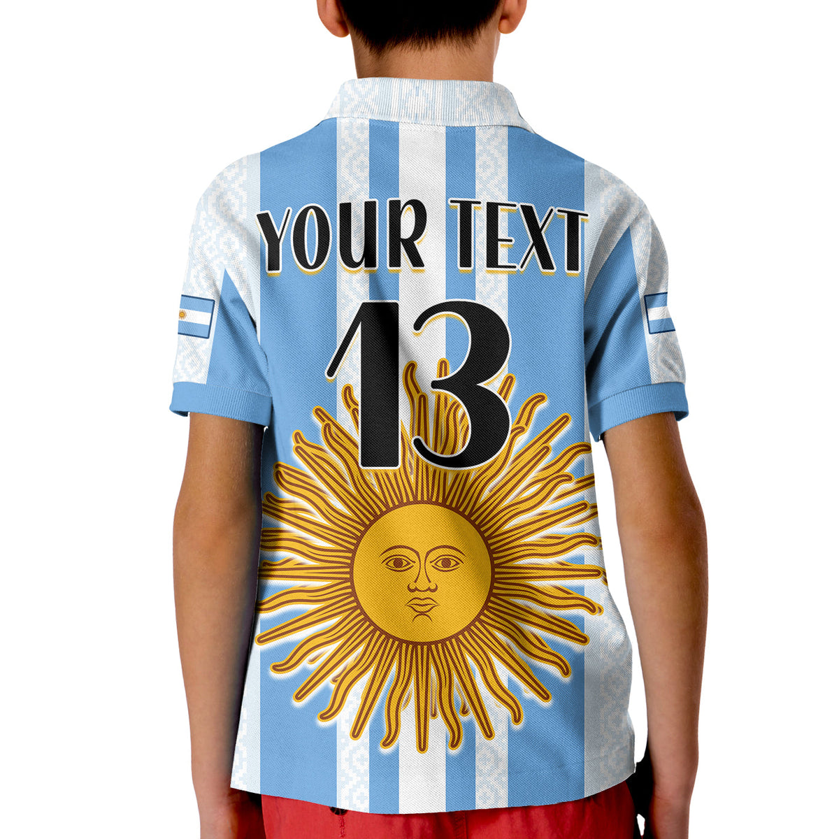 (Custom Text and Number) Argentina Football Polo Shirt World Champions 2022 Dream Come True LT13 - Wonder Print Shop
