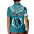 (Custom Text and Number) Cook Islands Tatau Polo Shirt KID Symbolize Passion Stars Version Blue LT13 - Wonder Print Shop