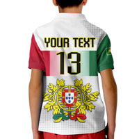 (Custom Text and Number) Portugal Football Polo Shirt Campeao Football 2022 White Sporty LT13 - Wonder Print Shop