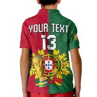 (Custom Text and Number) Portugal Football Polo Shirt KID Campeao Football 2022 Tie Dye Special LT13 - Wonder Print Shop