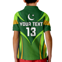 (Custom Text and Number) Pakistan Cricket Polo Shirt Green Shaheens Champion LT13 - Wonder Print Shop