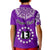 (Custom Text and Number) Rarotonga Cook Islands Polo Shirt KID Turtle and Map Style Purple LT13 - Wonder Print Shop