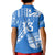 Custom Text and Number Fiji Rugby Sevens Polo Shirt KID Fijian 7s Tapa Polynesian Blue Ver.01 LT13 - Wonder Print Shop