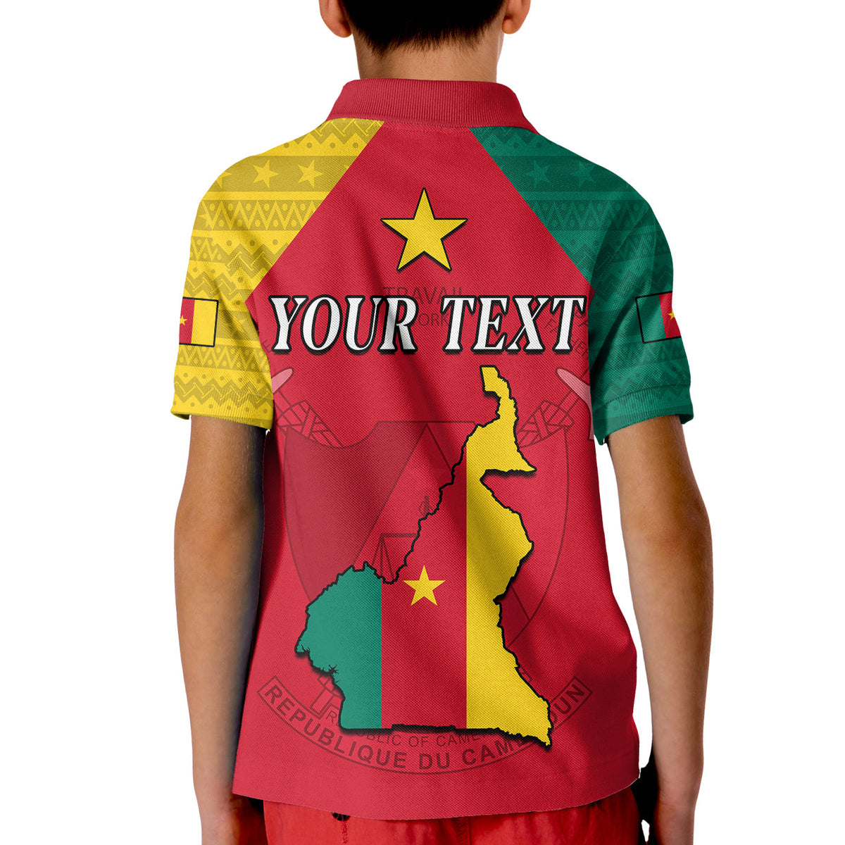 Custom Cameroon Polo Shirt KID Independence Day Cameroonians Pattern LT13 - Wonder Print Shop