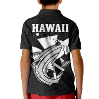 Custom Hawaii Polo Shirt KID Kakau Kanaka Maoli Combine Polynesian Shark Ver.07 - Wonder Print Shop