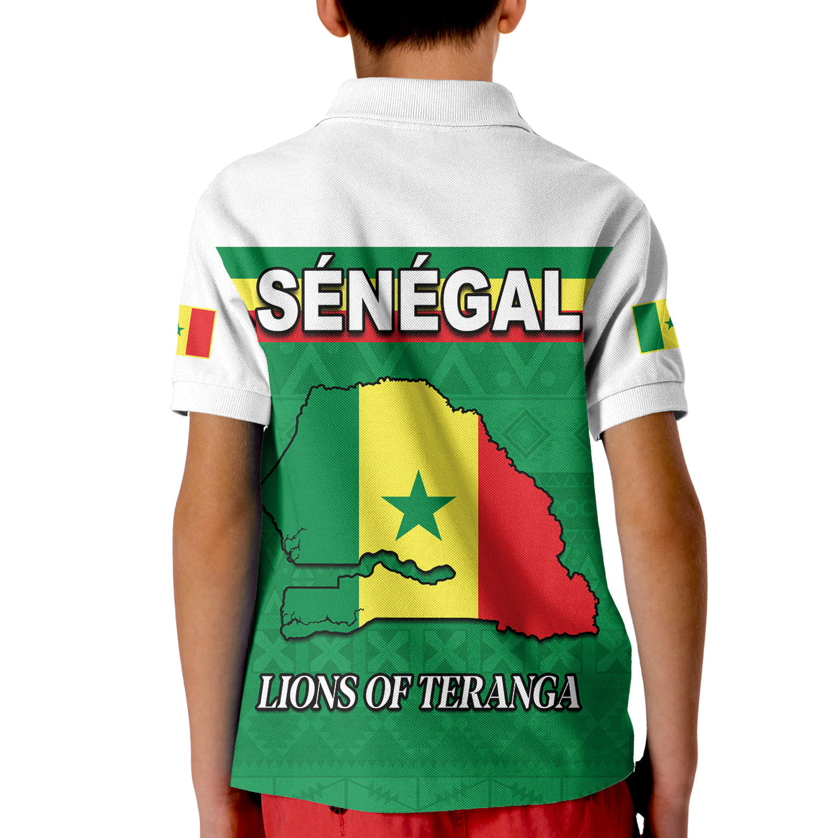 Senegal Polo Shirt 2022 Sporty KID Lions of Teranga Proud Football LT13 - Wonder Print Shop
