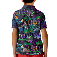 Hawaii Skeleton Dancing Polo Shirt Halloween Hawaiian Turtle LT13 - Wonder Print Shop