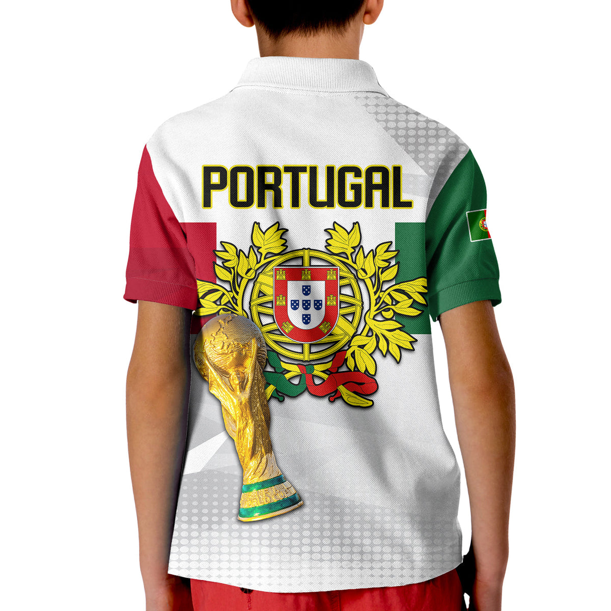 Portugal Football Polo Shirt Campeao Football 2022 White Sporty LT13 - Wonder Print Shop