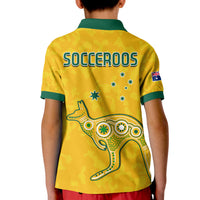 Australia Soccer Polo Shirt KID World Cup Football 2022 Socceroos with Kangaroos LT13 - Wonder Print Shop