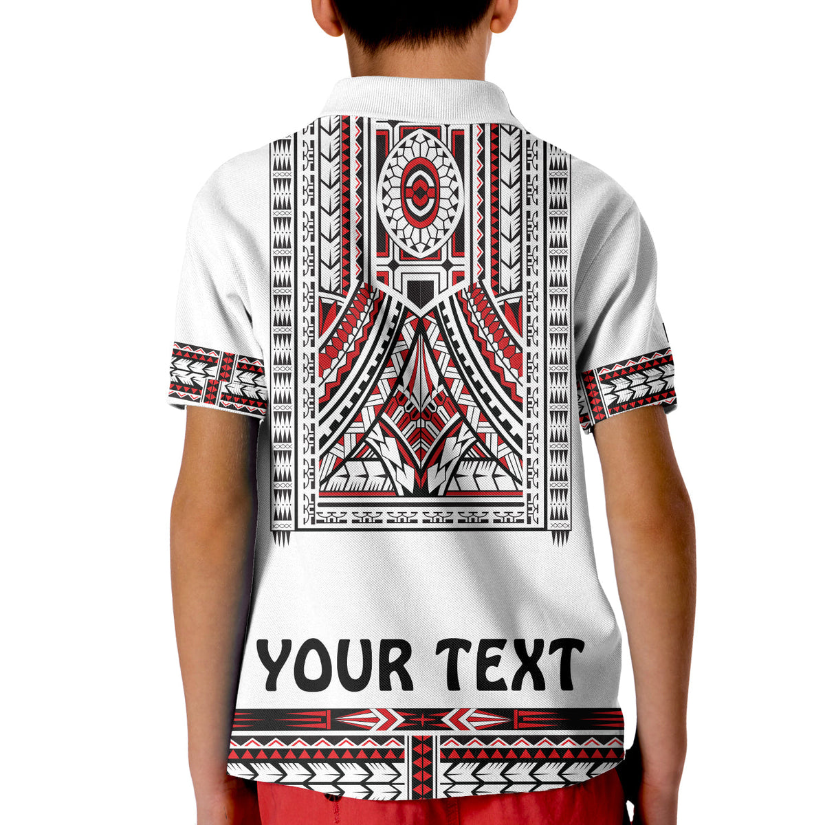 Custom Polynesian Polo Shirt Dashiki With Polynesian Tattoo Royal Version - Wonder Print Shop