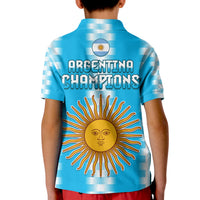 Argentina Football Champions Polo Shirt KID La Albiceleste GOAT LT13 - Wonder Print Shop