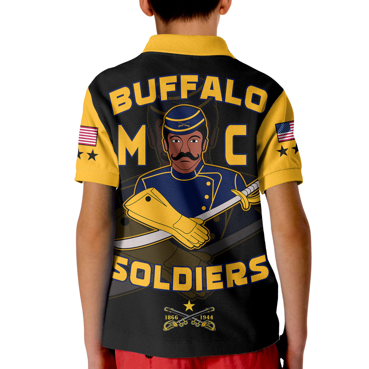 Buffalo Soldiers Polo Shirt KID BSMC Club Adore Motorcycle LT13 - Wonder Print Shop