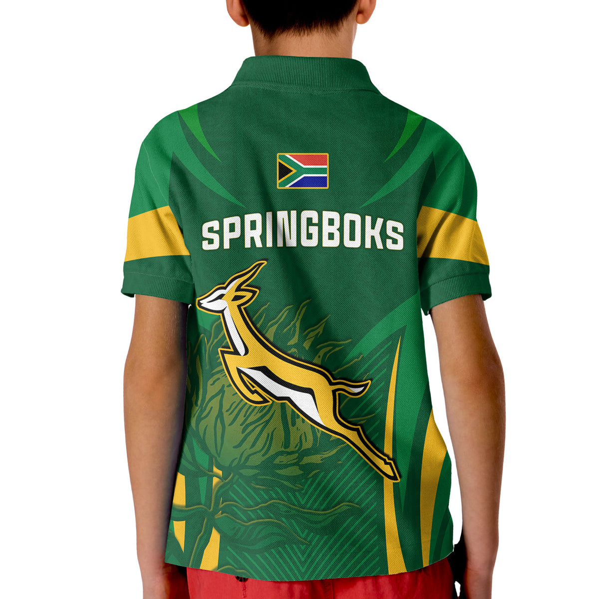 South Africa Rugby Polo Shirt Springboks Champion LT13 - Wonder Print Shop
