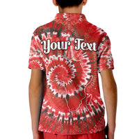 Custom African Polo Shirt Tie Dye Red Fashion LT13 - Wonder Print Shop