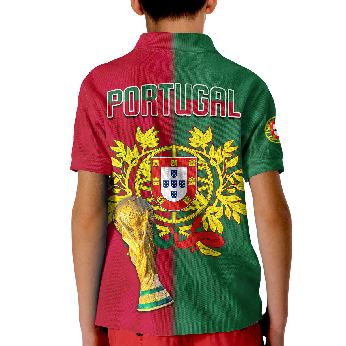 Portugal Football Polo Shirt Campeao Football 2022 Tie Dye Special LT13 - Wonder Print Shop