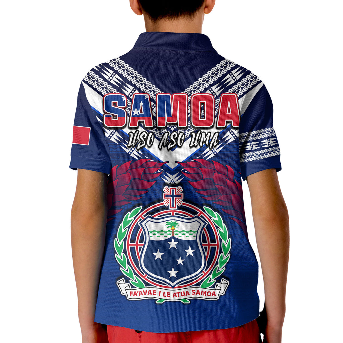 Samoa 685 Polo Shirt Uso Aso Uma Toa Samoa Rugby History Made LT13 - Wonder Print Shop