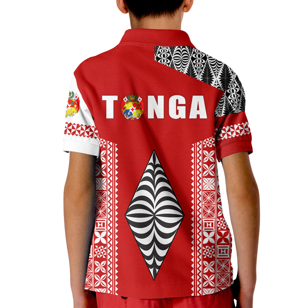 Tonga Rugby Polo Shirt KID Mate Maa Tonga LT13 - Wonder Print Shop