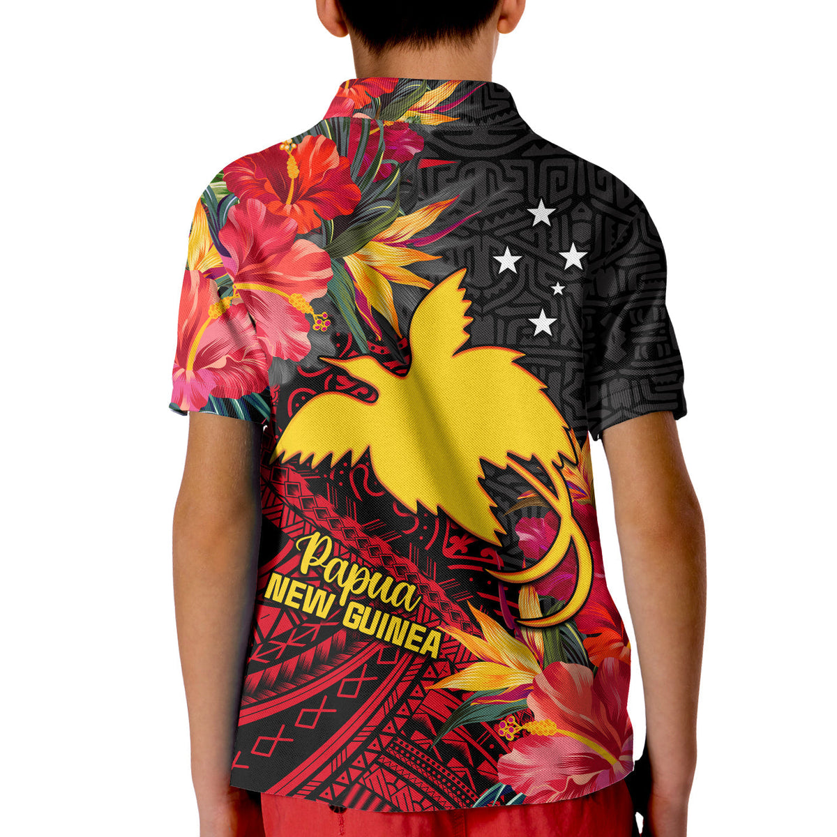 Custom Papua New Guinea Polo Shirt KID Bird of Paradise LT13 - Wonder Print Shop