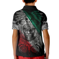 Custom Mexico Polo Shirt KID Warrior Eagle Aztec LT13 - Wonder Print Shop