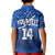 (Custom Text And Number) Samoa Rugby Polo Shirt KID Manu Samoa Polynesian Hibiscus Blue Style - Wonder Print Shop