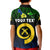 Custom Malampa Province Polo Shirt KID Native Canoe Mix Vanuatu Pig Tusk Black Version - Wonder Print Shop
