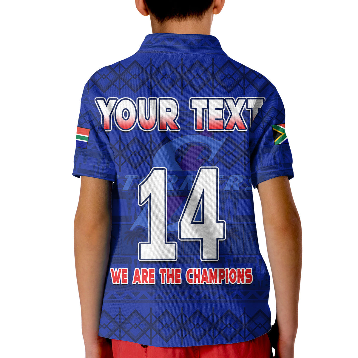 (Custom Text And Number) Stormers South Africa Rugby Polo Shirt We Are The Champions URC African Pattern - Wonder Print Shop