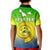 Custom Malampa Province Polo Shirt KID Native Canoe Mix Vanuatu Pig Tusk Green Version - Wonder Print Shop