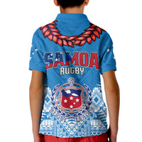 Toa Samoa Rugby Polo Shirt KID Manu Siva Tau Style Ulafala LT13 - Wonder Print Shop
