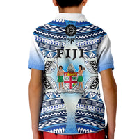 Fiji Polo Shirt KID Kaiviti Fijian Special Tapa Pattern - Wonder Print Shop