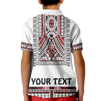 Custom Polynesian Polo Shirt KID Dashiki With Polynesian Tattoo Royal Version - Wonder Print Shop