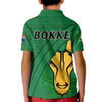 South Africa Rugby Polo Shirt KID Bokke Springbok With African Pattern Stronger Together - Wonder Print Shop